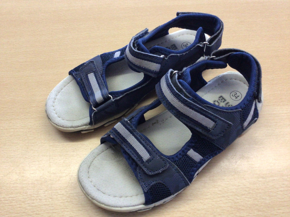 Sandalen 34 Blau und Weiß