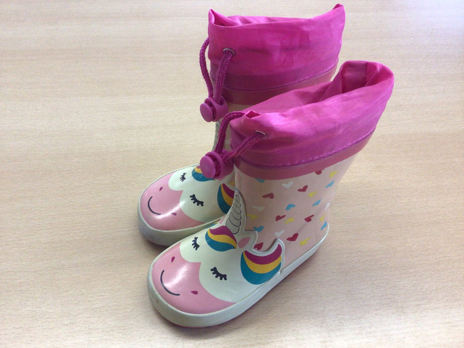  Gummistiefel 22 Mehrfarbig (Primär Pink und Regenbogenfarben auf Drucke)