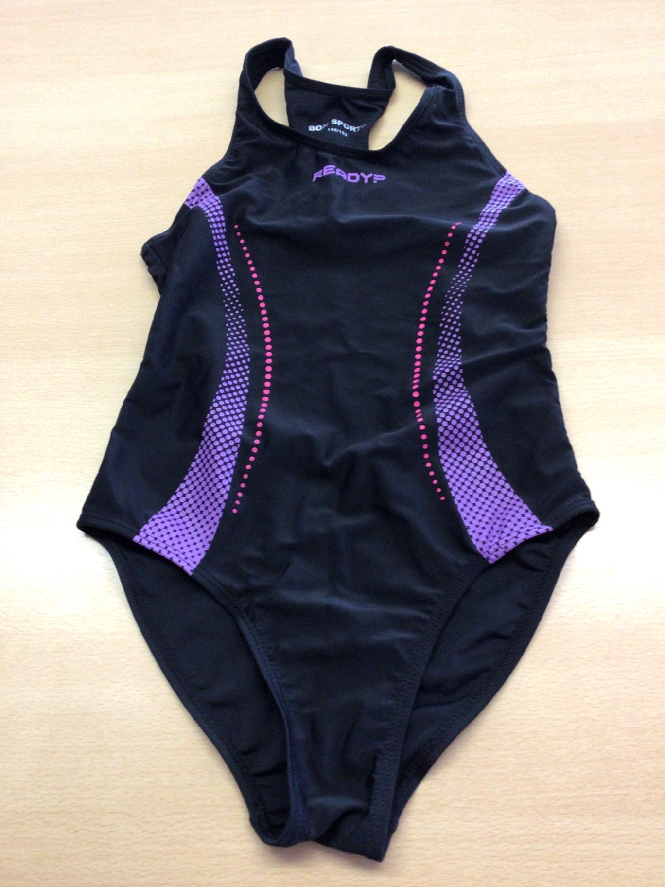 Bon Sports Badeanzug 146/152 Schwarz und Lila