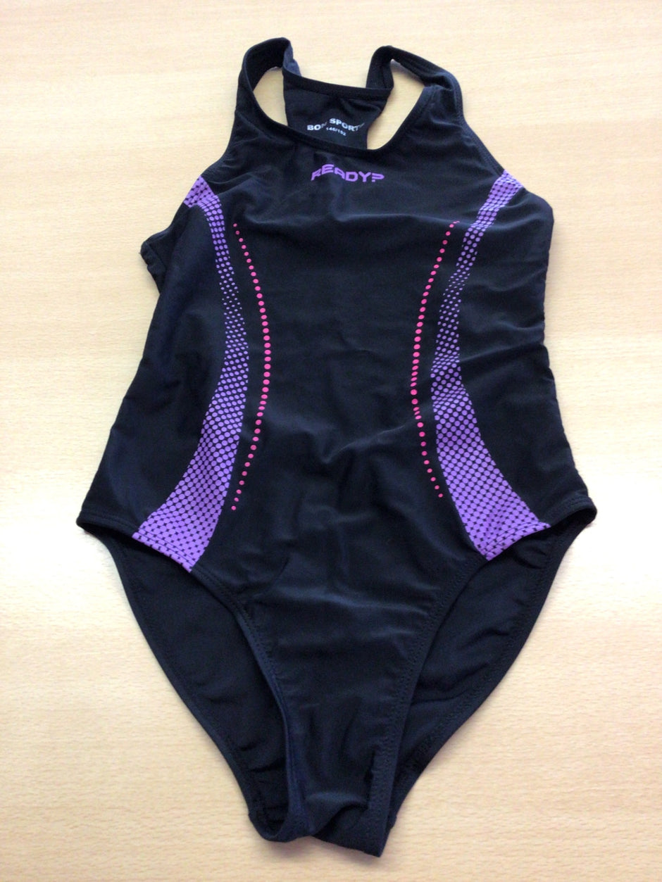 Bon Sports Badeanzug 146/152 Schwarz und Lila