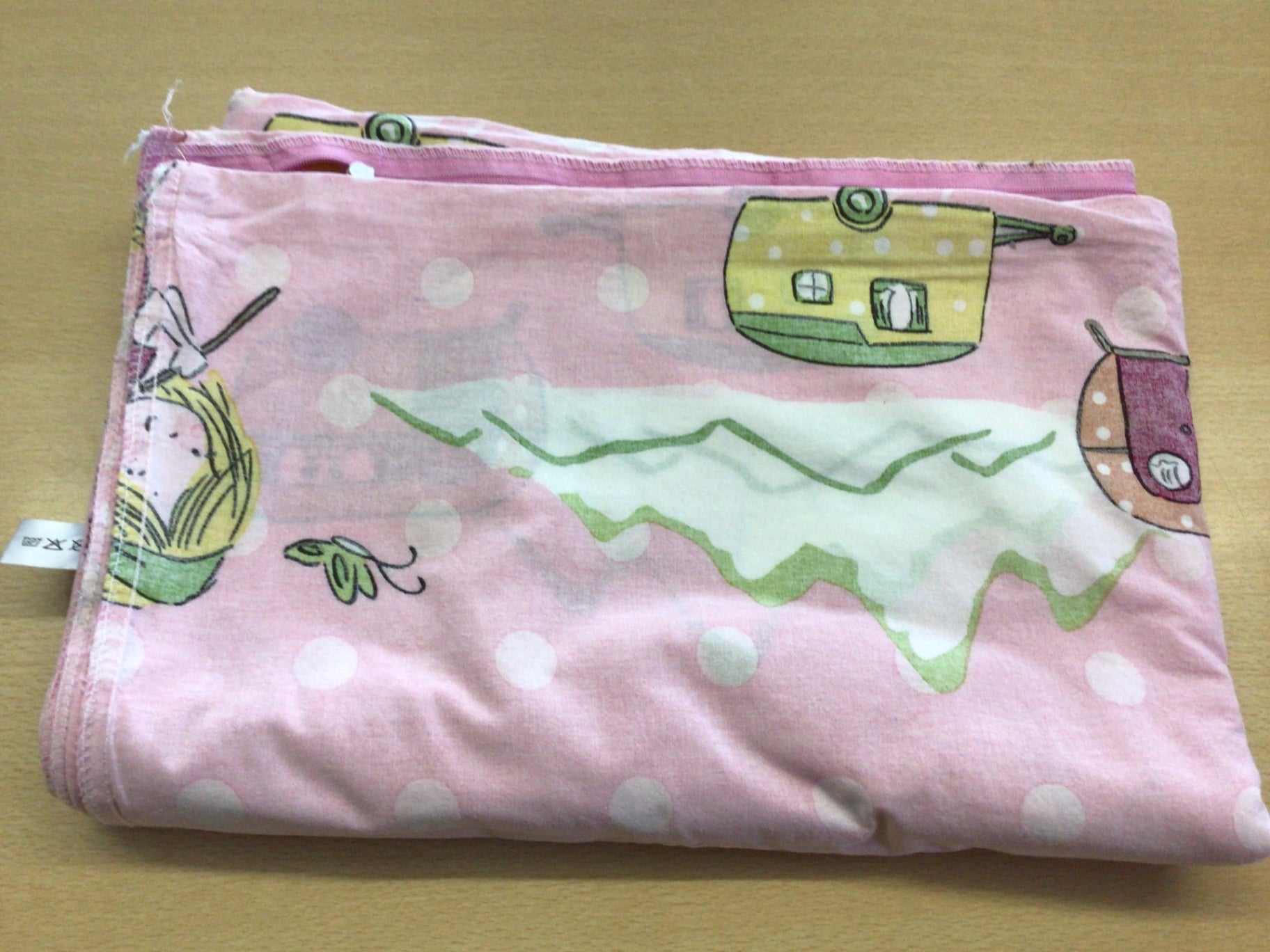 Bettanzug Pink, grün, gelb, braun