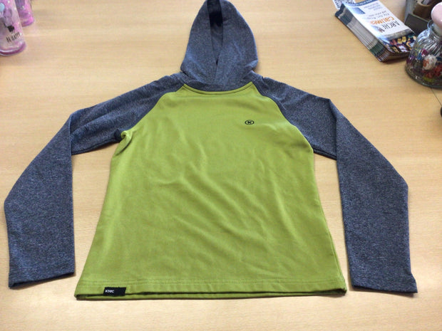  Hoodie 128 Grün und Dunkelgrau