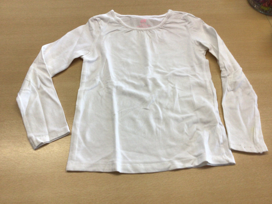 Langarmshirt 110/116 Weiß