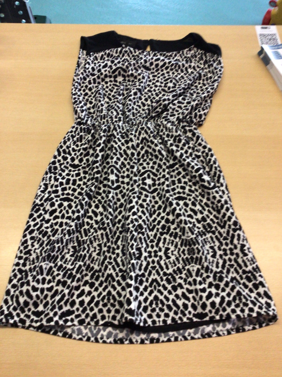 Sommerkleid XS Weiss Schwarz