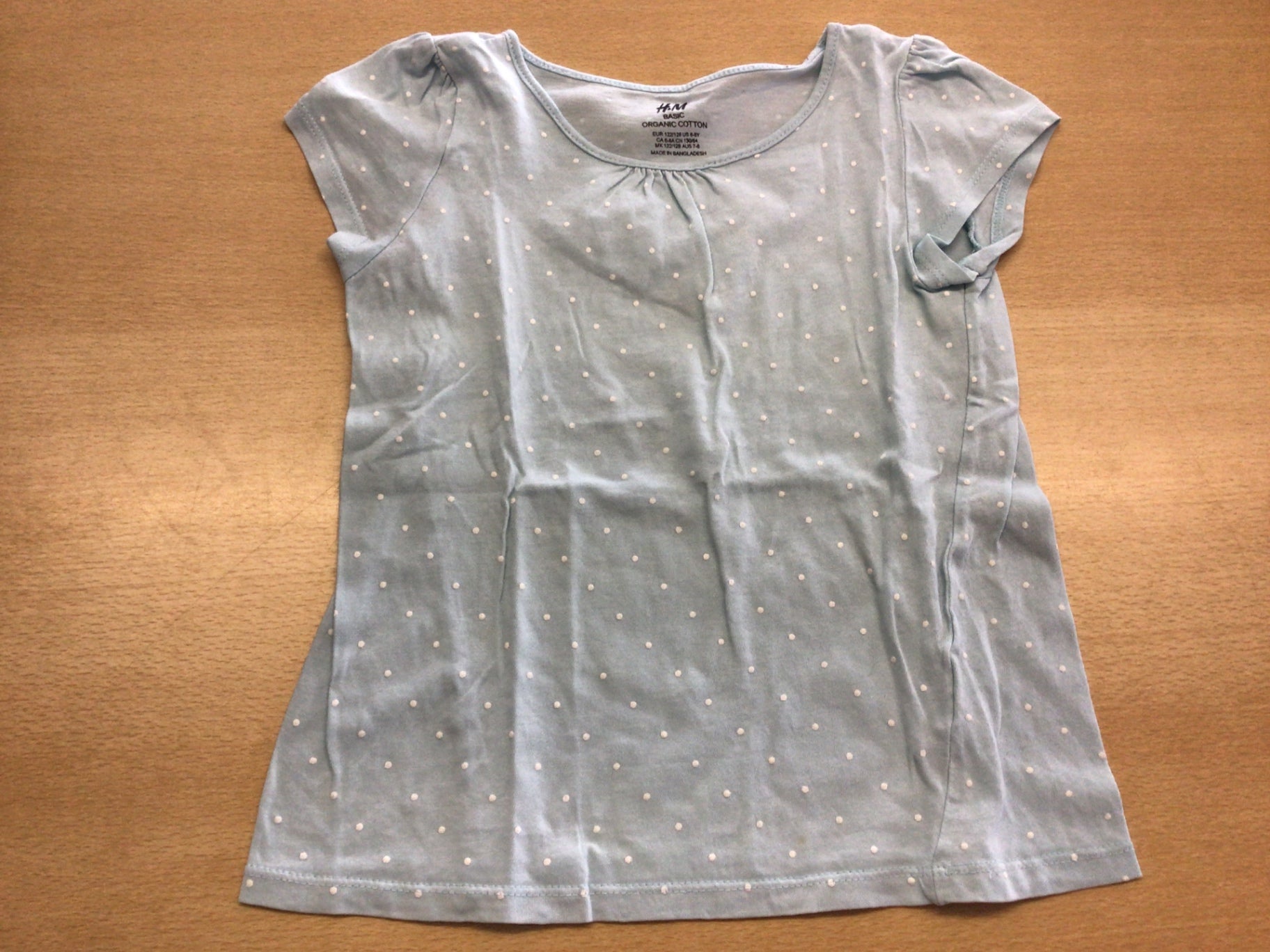 H&M T-Shirt 122/128 Hellblau