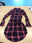 Blusenkleid 134/140 Rot und Schwarz
