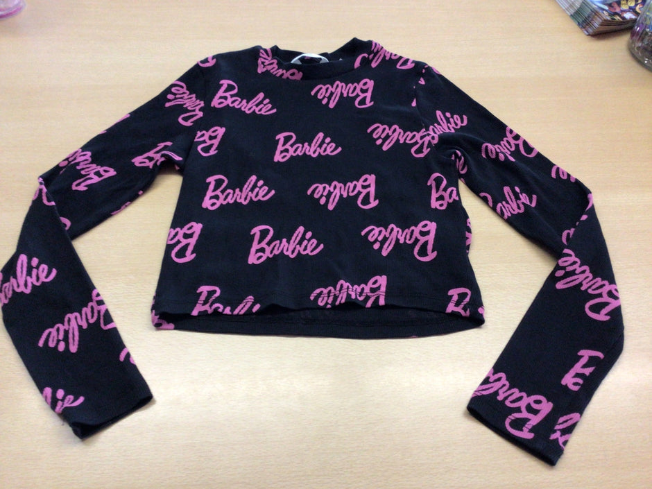  Langarmshirt 158/164 Schwarz und Pink