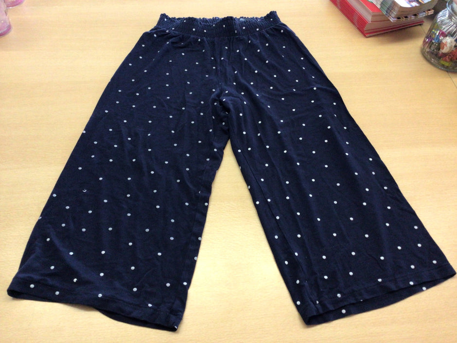  Sommerhose 134/140 Dunkelblau mit weißen Punkten