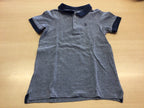 Okaidi Poloshirt 128 Grau und Marineblau