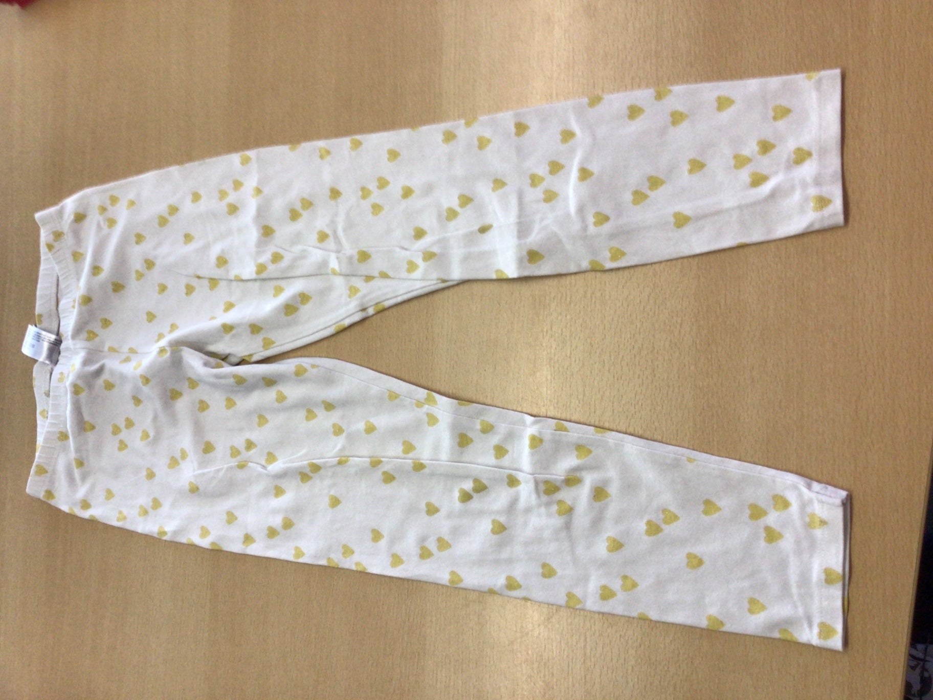 Leggins 140 Weiß und Gelb