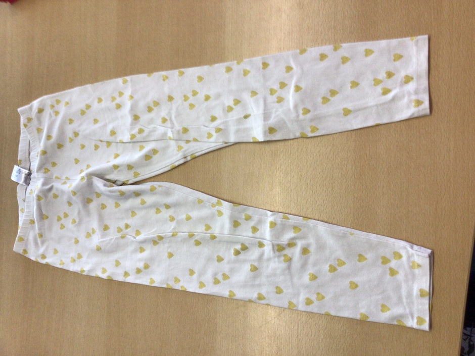 Leggins 140 Weiß und Gelb