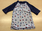 Bade-Shirt 92 Weiß, Dunkelblau (Navy)