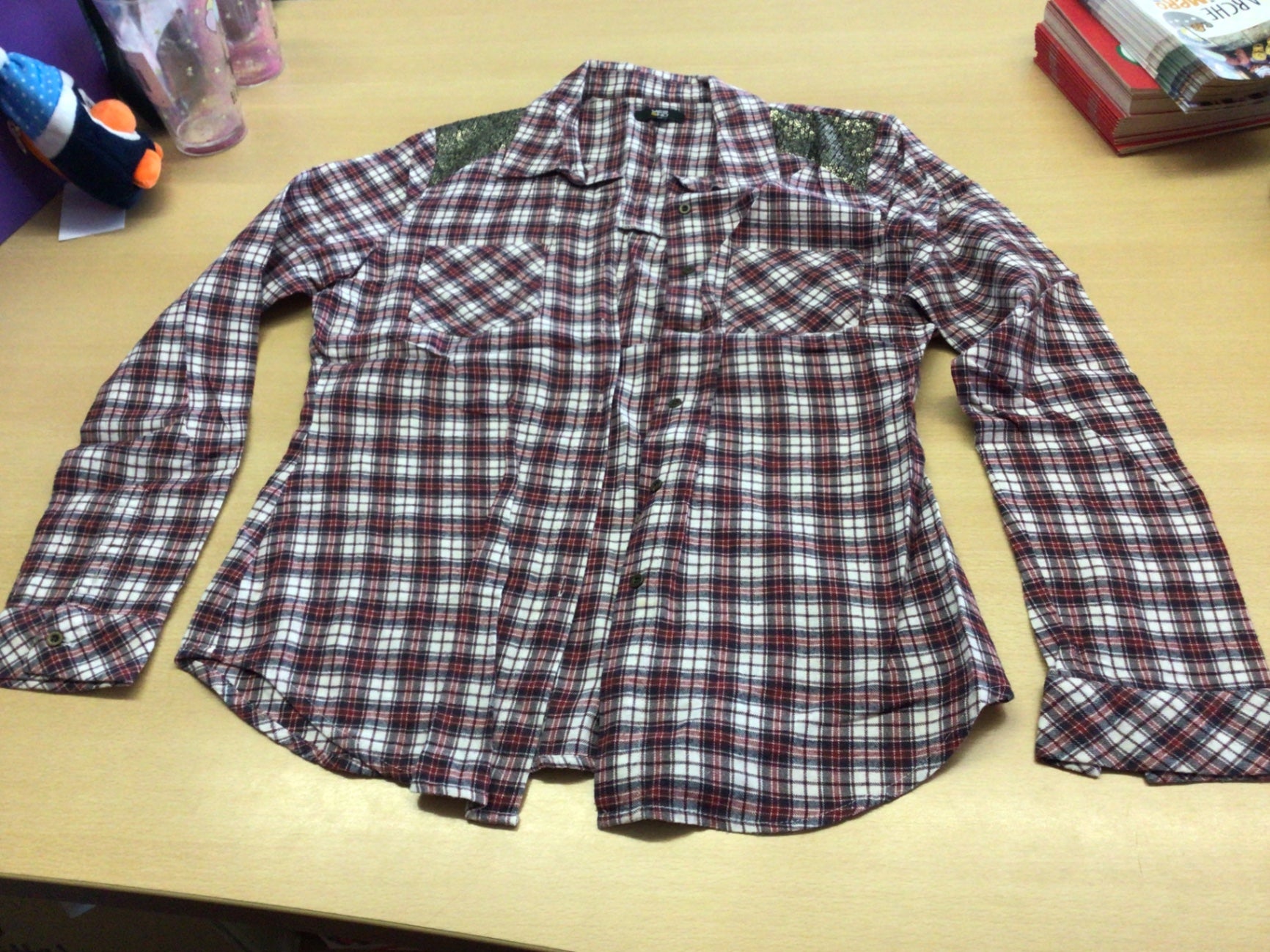 Bluse M Bunt, hauptsächlich Rot, Weiß und Schwarz