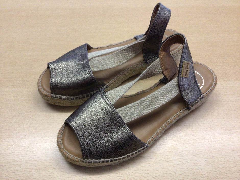 Sandalen 37 Silber, Beige, Braun