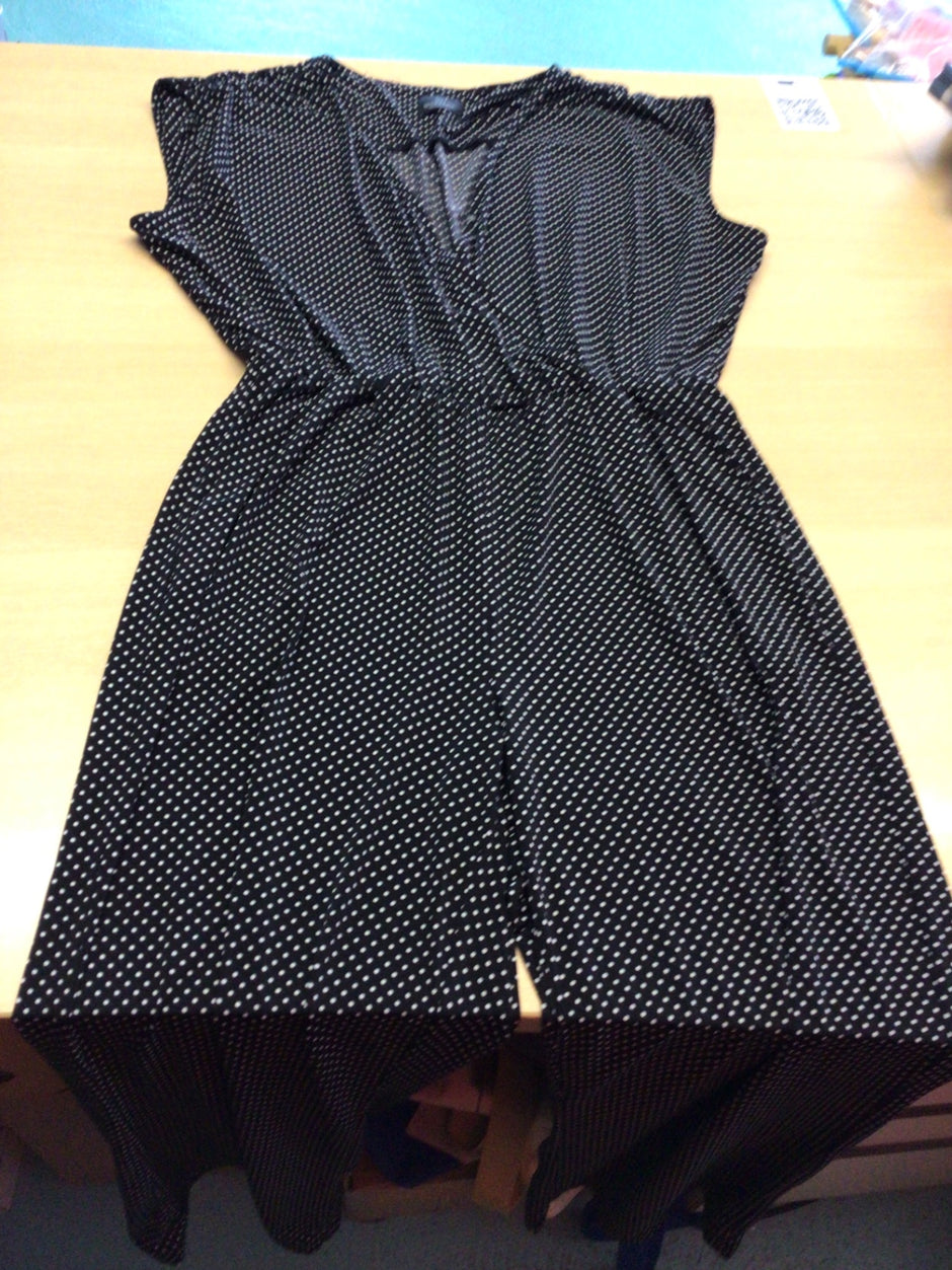 Jumpsuit 38 Schwarz mit weißen Punkten