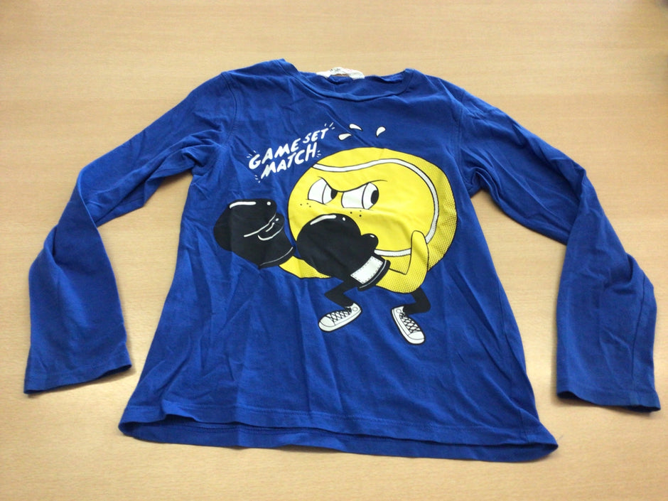 Langarmshirt 122/128 Blau
