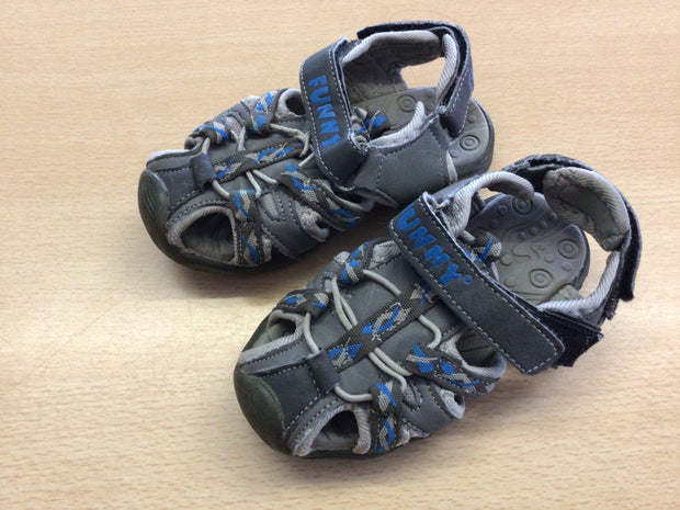 FUNNY Sandalen 24 Grau with Blue accents