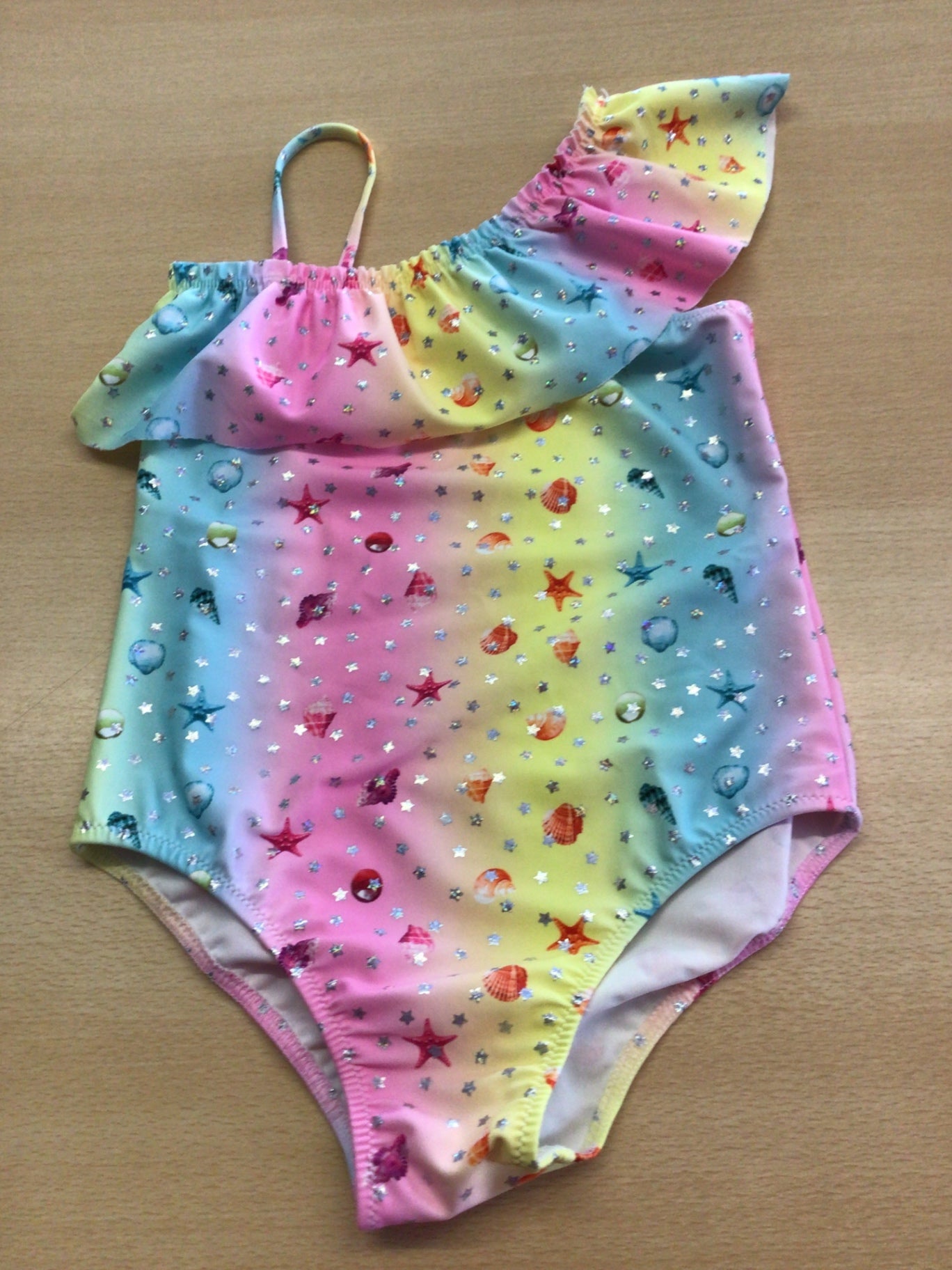 Unbekannt Badeanzug 116/122 Bunt (Mischung aus Pink, Blau, Gelb und anderen Farben)