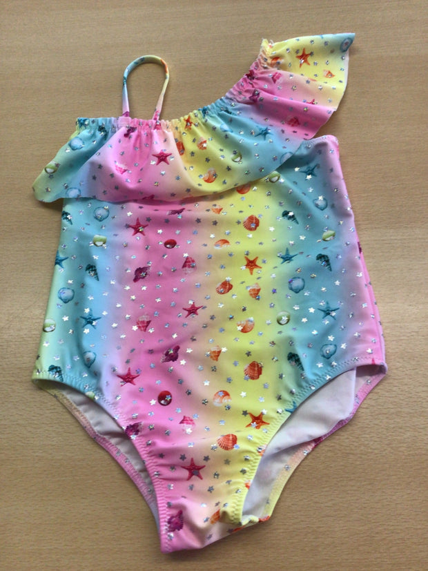Unbekannt Badeanzug 116/122 Bunt (Mischung aus Pink, Blau, Gelb und anderen Farben)