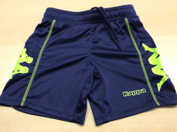 Kappa Sport-Shorts 116 Navy Blau und Neon Gelb