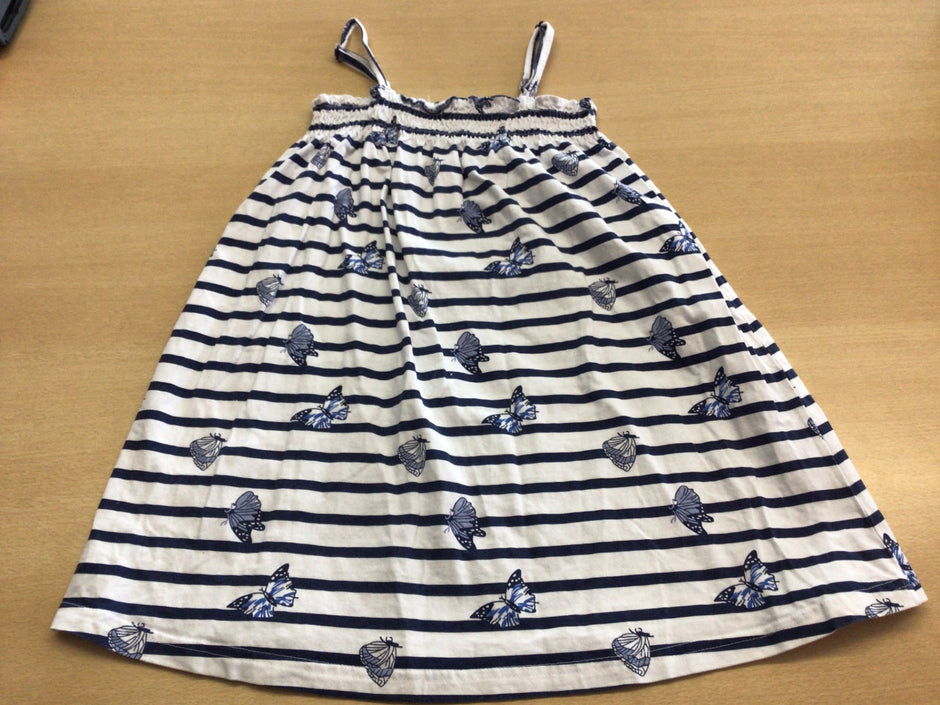 Sommerkleid 122 Weiß und Blau