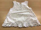  Bluse 110/116 Weiß mit grünen und blauen Mustern