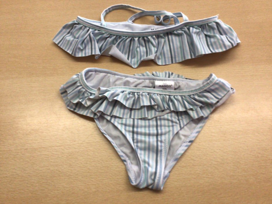Manor Bikini 122 Blau, Weiß, Grau