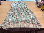 Sommerkleid 164 Pastellgrün mit Blumenmuster