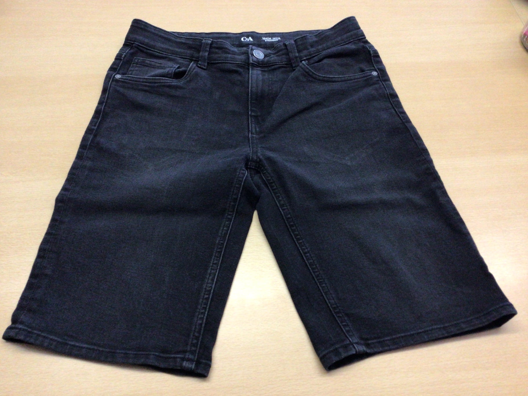 C&A Jeans-Shorts 164 Schwarz