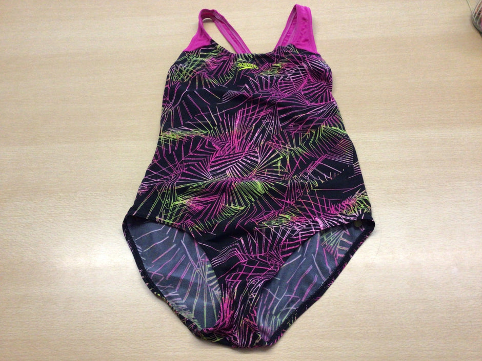 Speedo Badeanzug 152 Schwarz, Pink, Grün