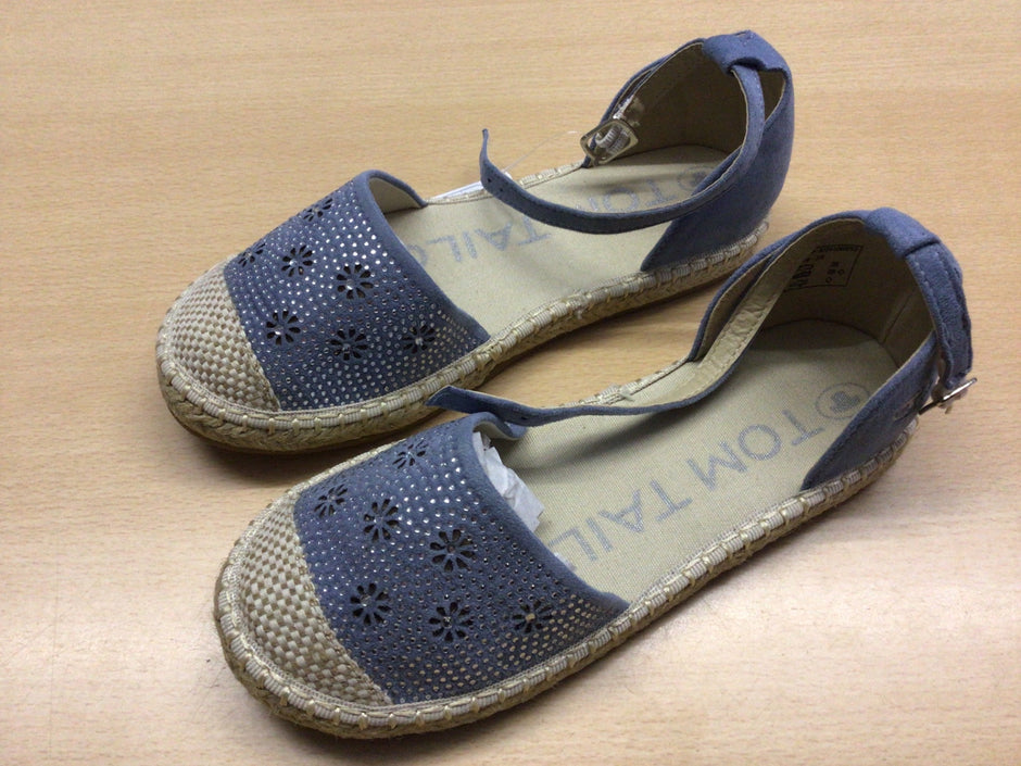 Tom Tailor Sommer-Schuhe 35 Blau und Natur