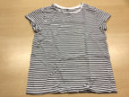 T-Shirt 146/152 Weiß mit schwarzen Streifen