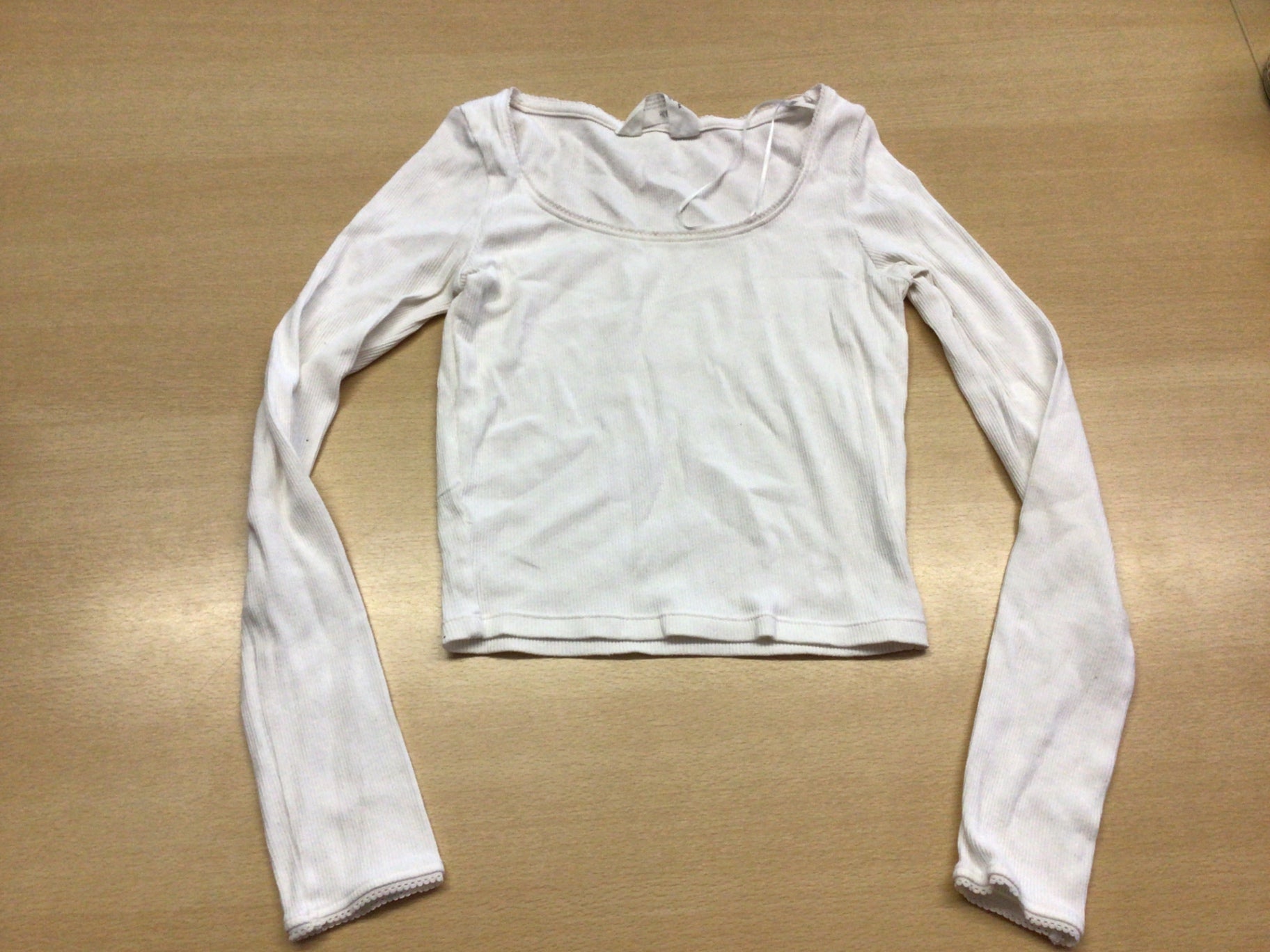 Langarmshirt 146/152 Weiß