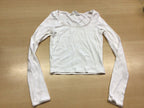 Langarmshirt 146/152 Weiß