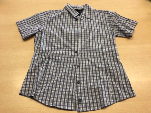 Salewa Bluse 36 Blau, Weiß, Grau