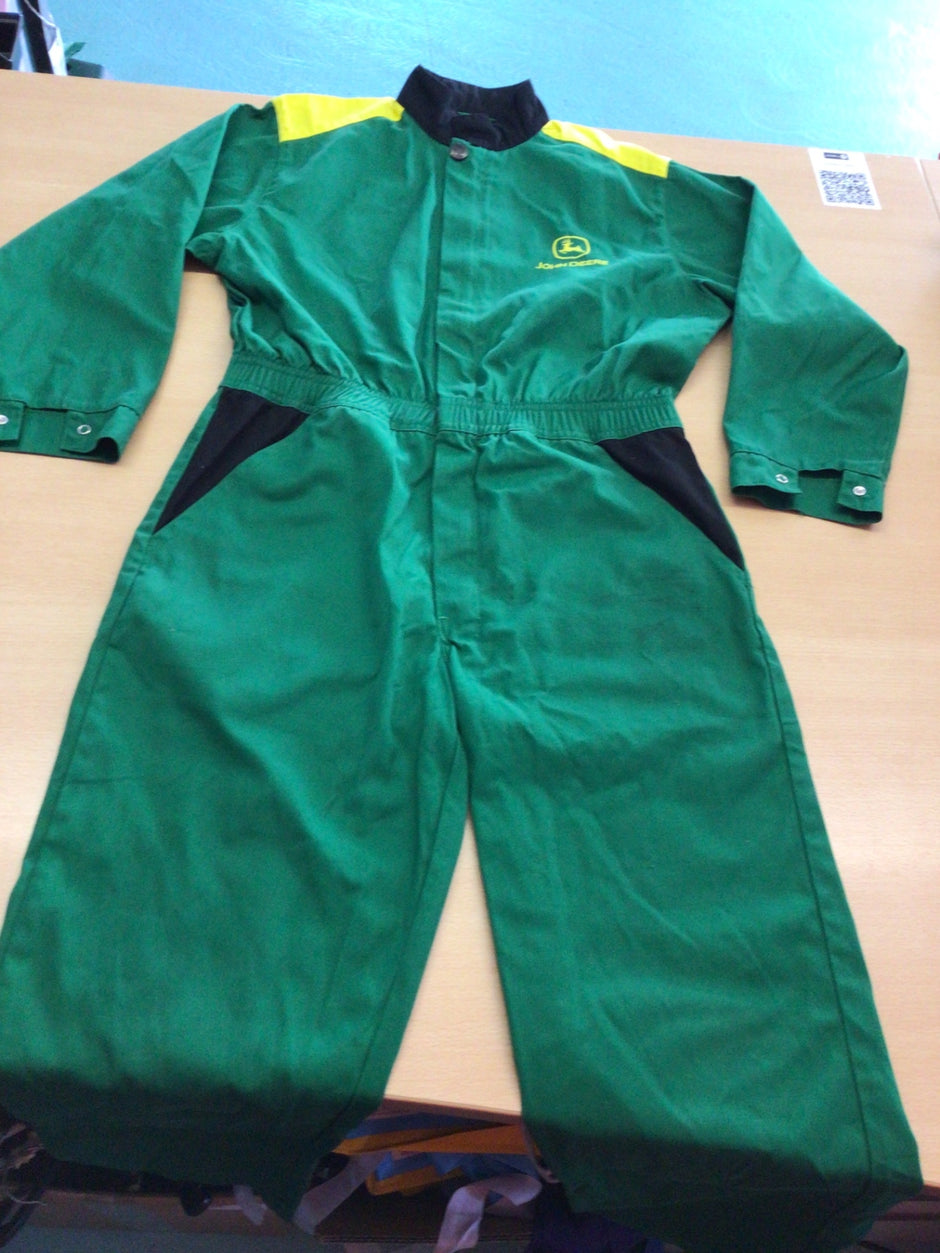 John Deere Kinder-Arbeitsoverall 140 Grün, Schwarz, Gelb