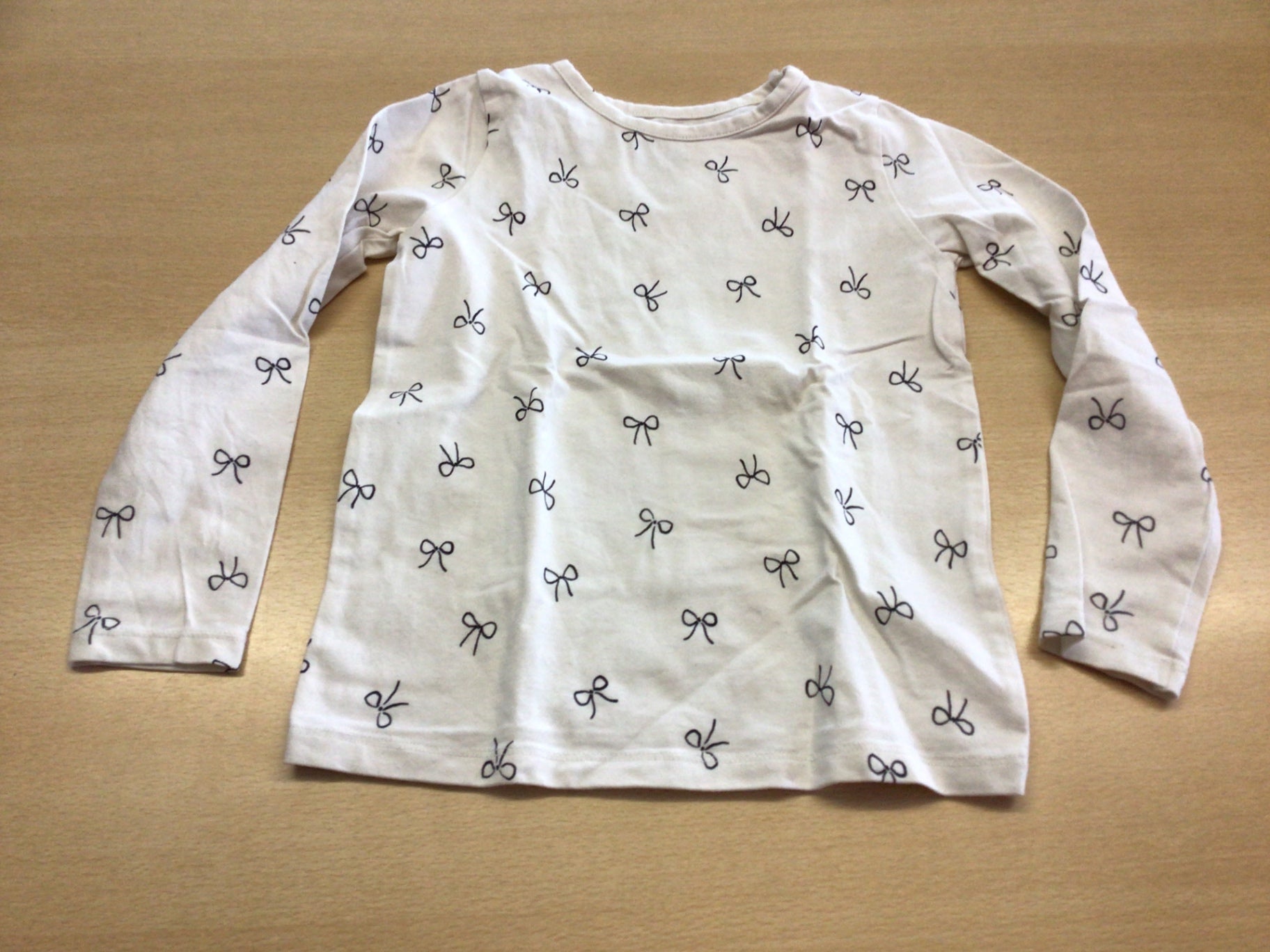 Langarmshirt 110/116 Weiß