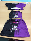 Sommer-3-Teiler 128 Schwarz, Lila, Weiß, Pink