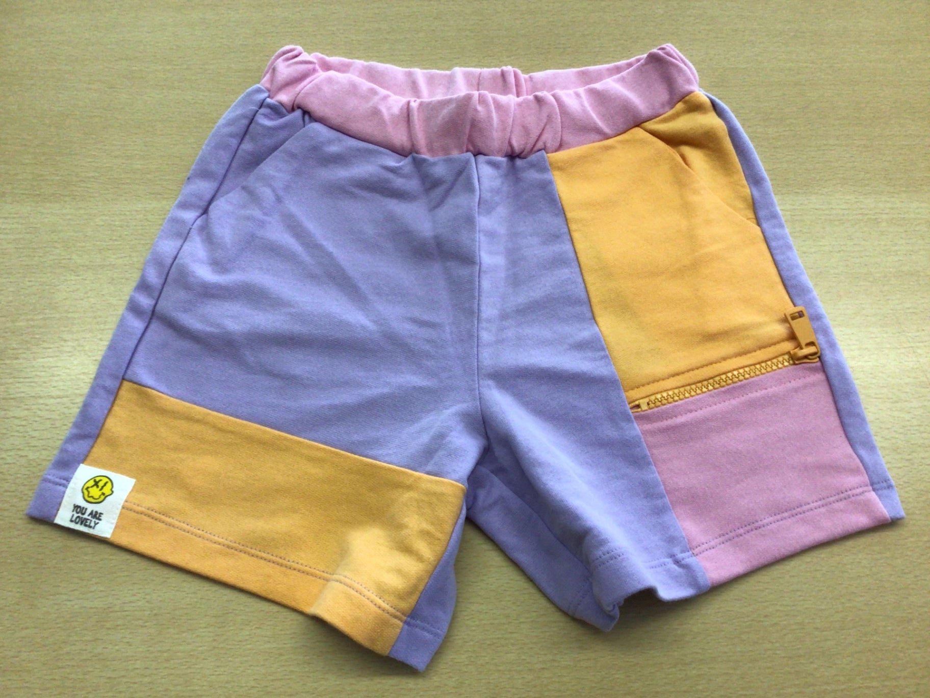 Shorts 110/116 Mehrfarbig (Lila, Gelb, Rosa)