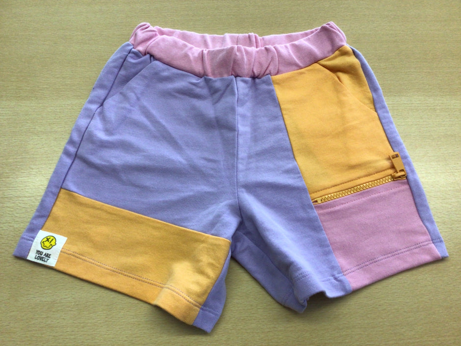 Shorts 110/116 Mehrfarbig (Lila, Gelb, Rosa)