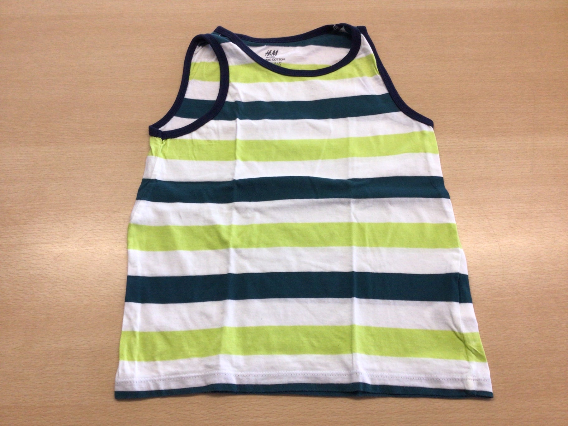 H&M Tanktop 122/128 Blau, Grün, Weiß