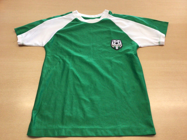  Sport-Shirt 122/128 Grün und Weiß