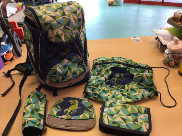 FUNKI Schul-Rucksack Blau, Grün, Beige