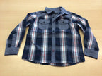  Hemd 104 Blau, Grau, Rot