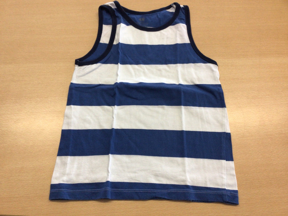  Tanktop 122/128 Blau und Weiß