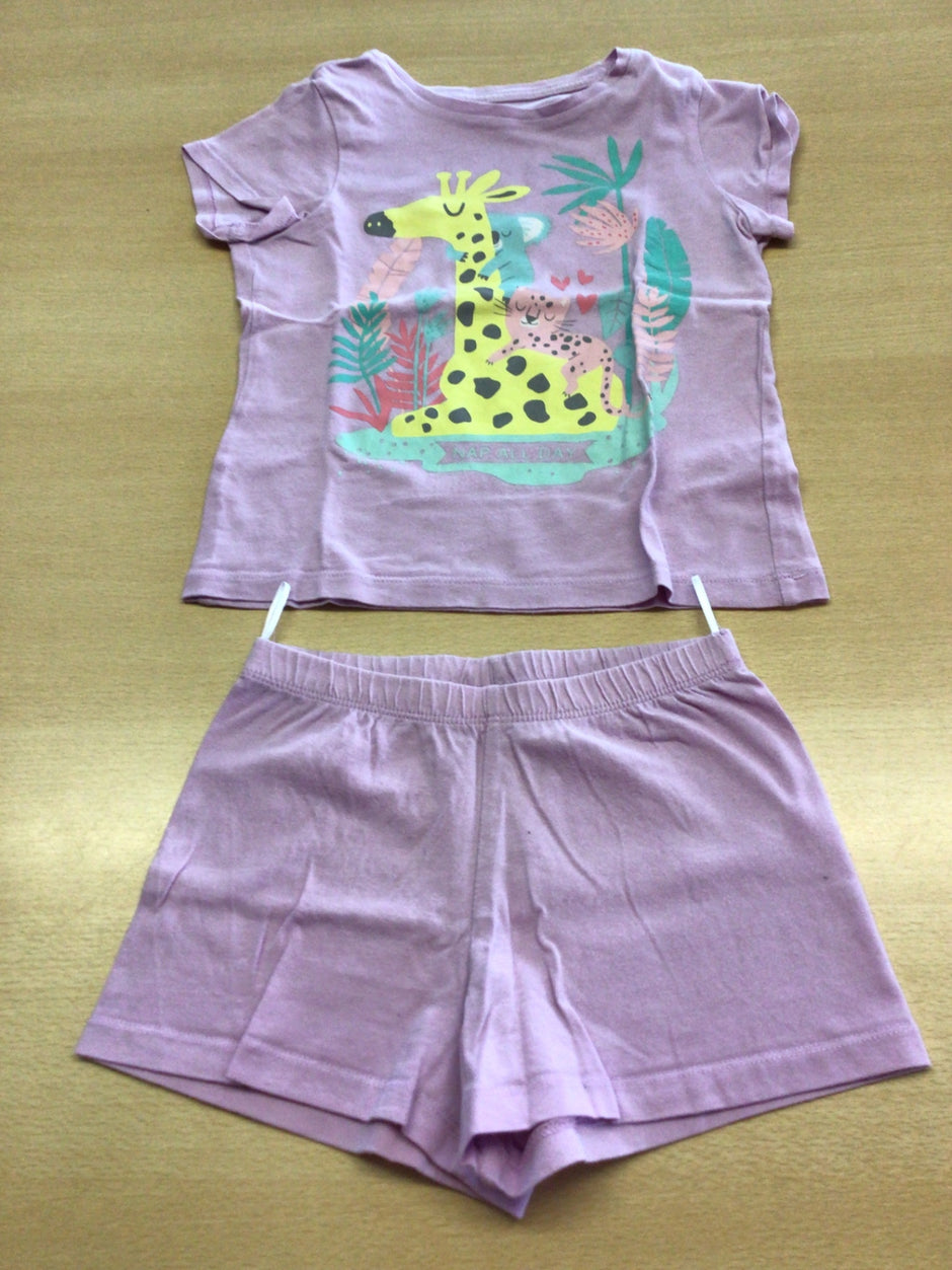 kurzes Pyjama 110 Lila/pastellviolett