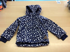 Softshelljacke 104 Blau mit weißen Punkten