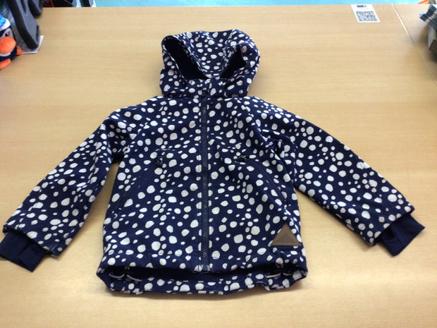 Softshelljacke 104 Blau mit weißen Punkten