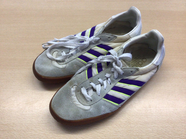 Adidas Sneaker 39 1/3 Weiß, Blau, Neon Gelb