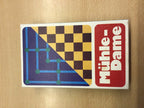 Brettspiel Mühl-Dame Bunt (mit gelben, schwarzen, blauen und grünen Elementen)